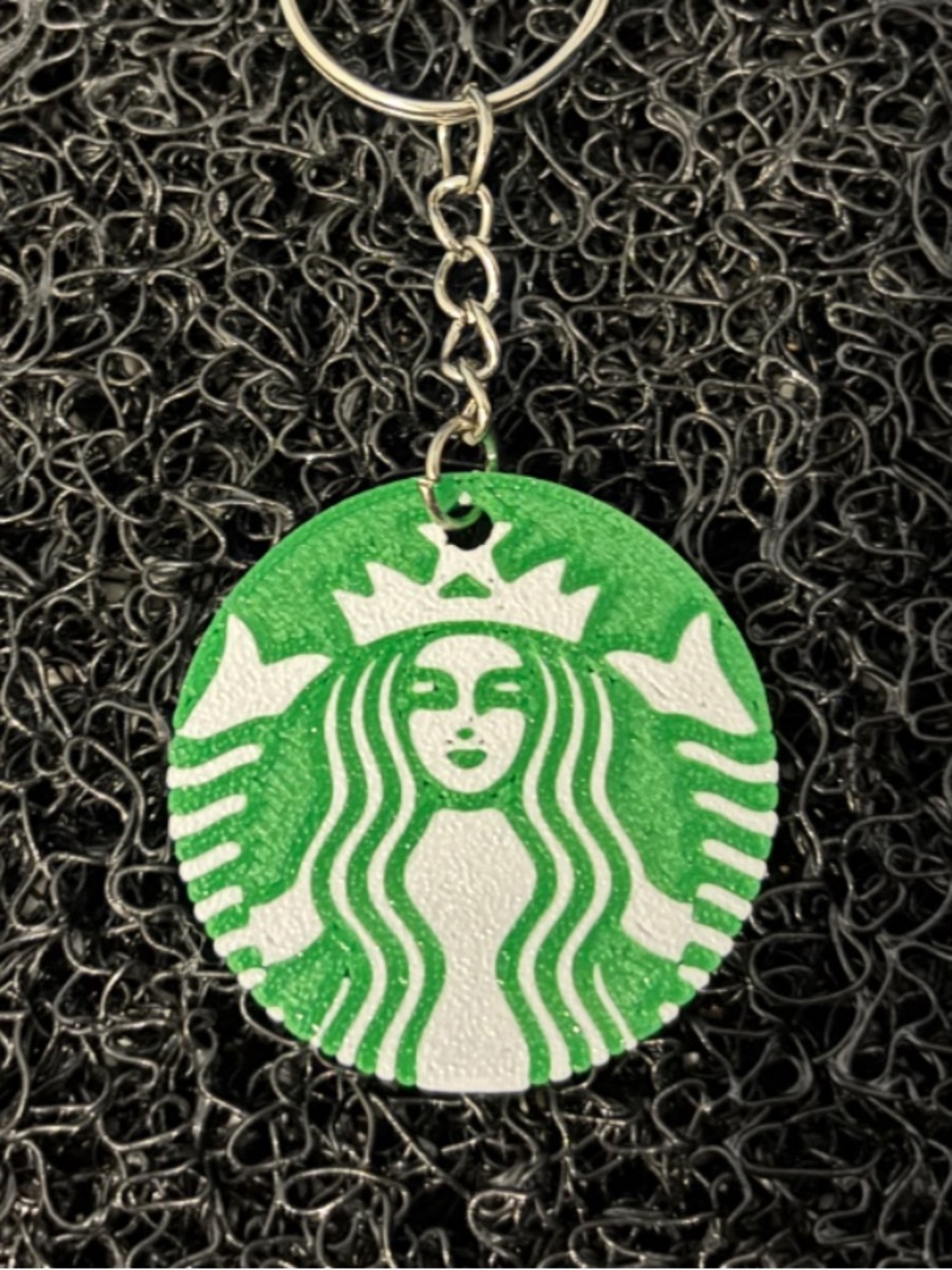 Starbucks Green and White Keychain